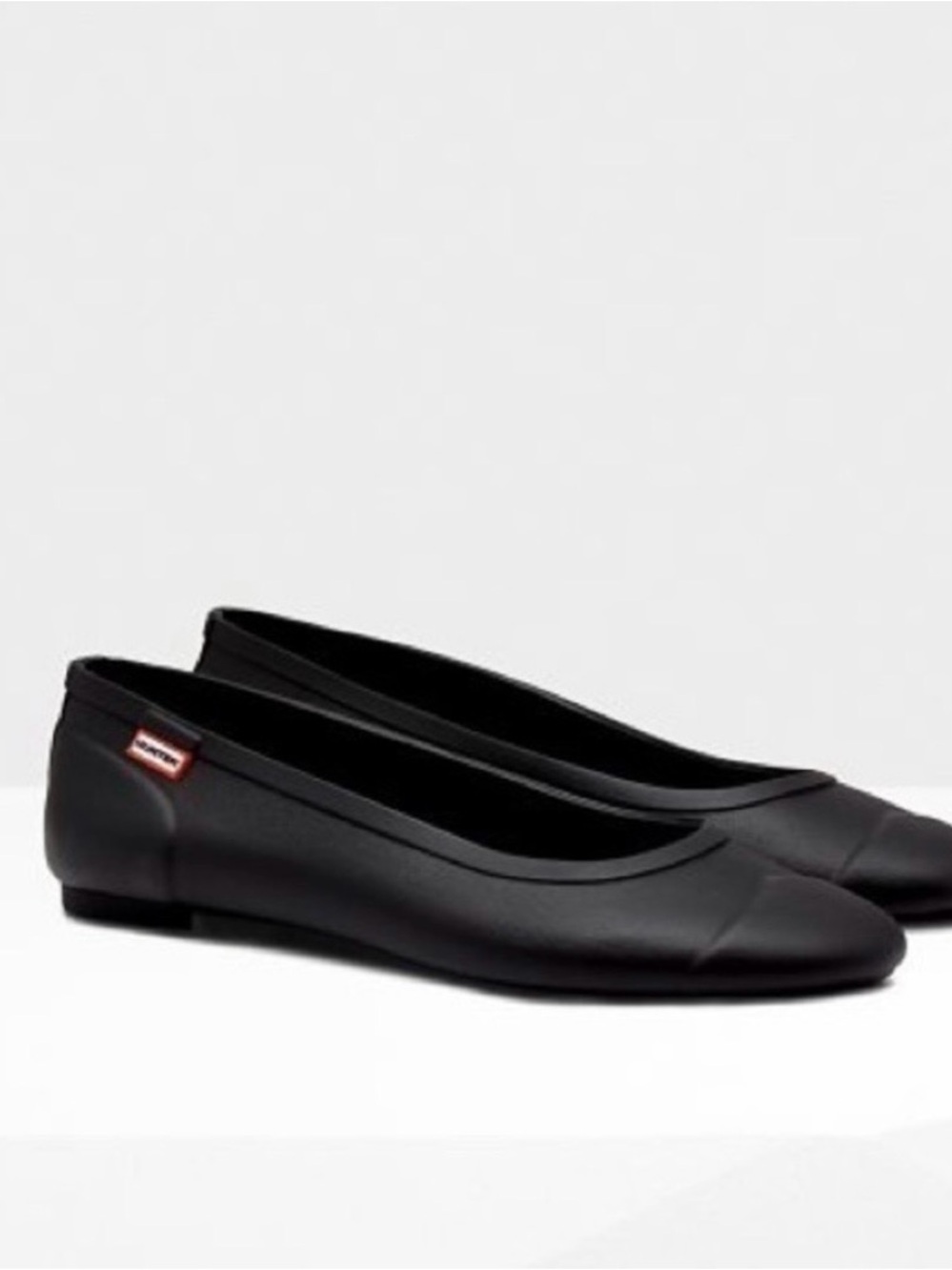 Hunter Women's Black Rubber Ballet Flats (Size 7)